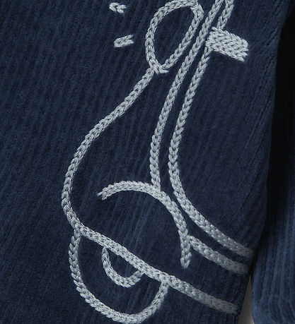 Sweat-shirt Name It - Velours Côtelé - NbmNando - Insigne Blue a Sweat-shirt Name It - Velours Côtelé - NbmNando - Insigne Blue a