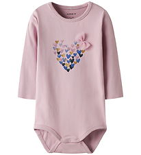Name It Bodysuit l/s - NbfNiva - Burnished Lilac w. Print