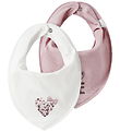 Name It Drool bib - 2-Pack - NbfYvette - White/Pink w. Print Name It Drool bib - 2-Pack - NbfYvette - White/Pink w. Print