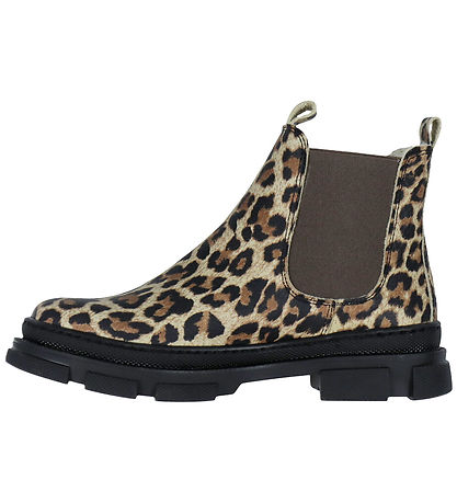 Angulus Winter Boots - Beige Leo/Brown Elastic Angulus Winter Boots - Beige Leo/Brown Elastic