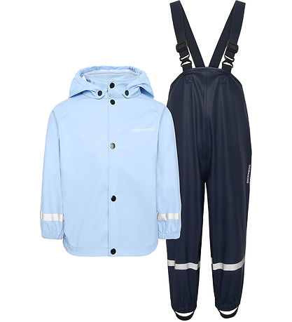 Didriksons Rainwear w. Suspenders - PU - Slaskeman - Light Sea B