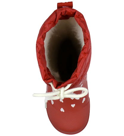 Angulus Thermo Boots w. Woll Lining - Red Hearts