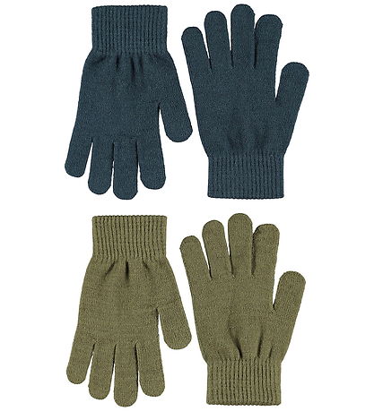 Molo Handschoenen - Acryl/Wol - Kiddy - 2-pack - Bark Green