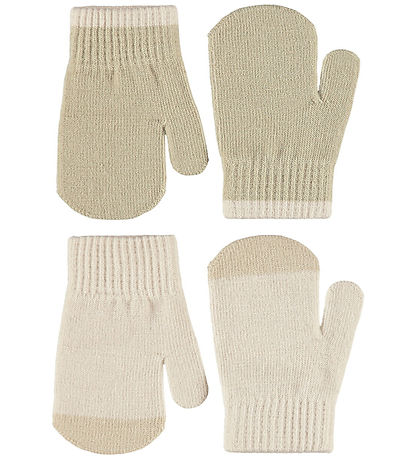 Molo Fäustlinge - Strick - Kenny - 2er-Pack - White Lärm