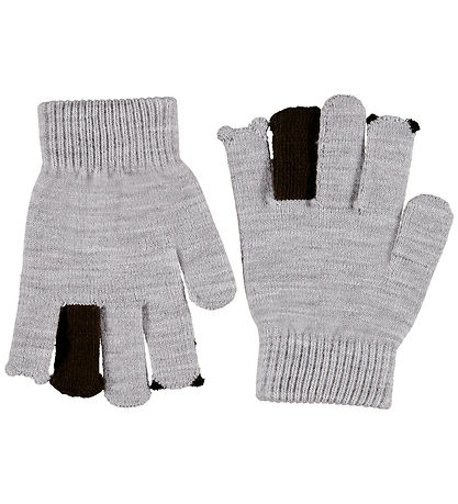 Molo Gloves - Knitted - Kaapo - Grey Melange w. Animals