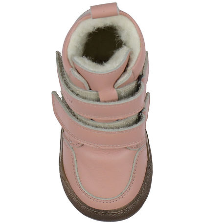 Pom Pom Winter Boots - Sneaker Wool Booty - Dark Rose