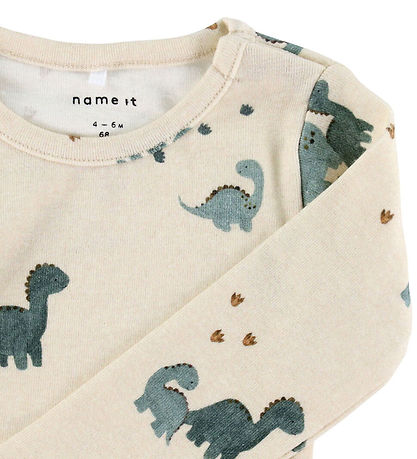 Name It Set - Byxor/Body l/ä - NbmNohr - Peyote Melange m. Dino