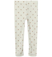 Lil' Atelier Leggings - Ull/Modal - NmfNalu - Turtildúfa/MELANGE