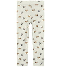 Lil' Atelier Leggings - Ull/Modal - NmmNalu - Turtildúfa/MELANGE