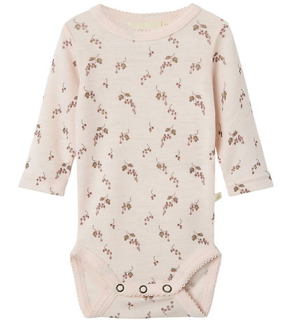 Lil' Atelier Bodysuit l/s - Wool - Noos - NbfNoel - Morganite/Be Lil' Atelier Bodysuit l/s - Wool - Noos - NbfNoel - Morganite/Be