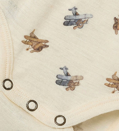 Lil' Atelier Bodysuit l/s - Wool/Modal - Noos - NbmNalu - Turtle