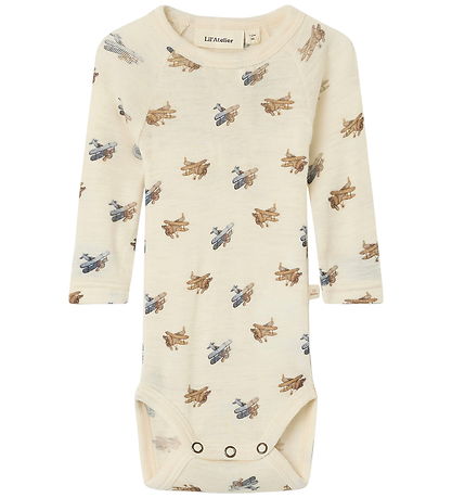 Lil' Atelier Bodysuit l/s - Wool/Modal - Noos - NbmNalu - Turtle