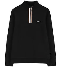 BOSS Bluse m. Reißverschluss - Schwarz BOSS Bluse m. Reißverschluss - Schwarz