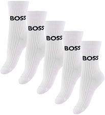 BOSS Socks - 5-Pack - White w. Logo BOSS Socks - 5-Pack - White w. Logo