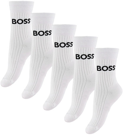 BOSS Sukat - 5 kpl - Valkoinen M. Logo BOSS Sukat - 5 kpl - Valkoinen M. Logo