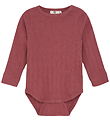En Fant Bodysuit l/s - Roan Rouge w. Pointelle