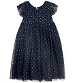 Creamie Klänning - Mesh - Black Iris m. Hjärtan