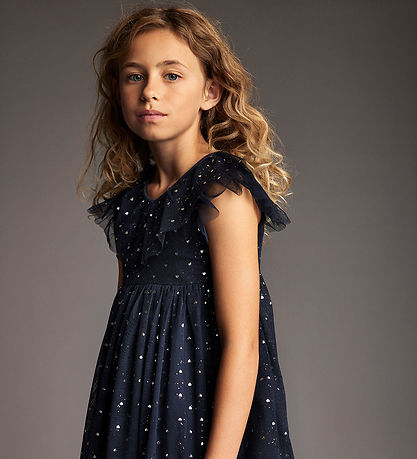Creamie Dress - Mesh - Black Iris w. Hearts Creamie Dress - Mesh - Black Iris w. Hearts