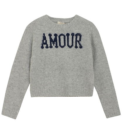 Creamie Genser - Strikk - Light Grey Melange Creamie Genser - Strikk - Light Grey Melange