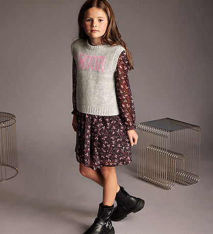 Creamie Waistcoat - Knitted - Slipover - Light Grey Melange Creamie Waistcoat - Knitted - Slipover - Light Grey Melange