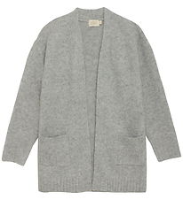 Creamie Cardigan - Knitted - Long - Light Grey Melange Creamie Cardigan - Knitted - Long - Light Grey Melange