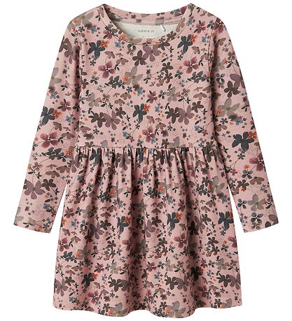 Name It Dress - NmfNaline - Burnished Lilac w. Flowers