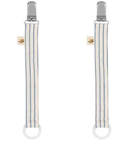 Konges Sløjd Schnullerketten - 2er-Pack - Stripe Blau