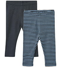 Wheat Leggings - Rib - 2-Pack - Jules - Bright Blue Stripe Wheat Leggings - Rib - 2-Pack - Jules - Bright Blue Stripe