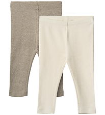 Wheat Leggings - Rib - 2-Pack - Jules - Gravel Melange Wheat Leggings - Rib - 2-Pack - Jules - Gravel Melange