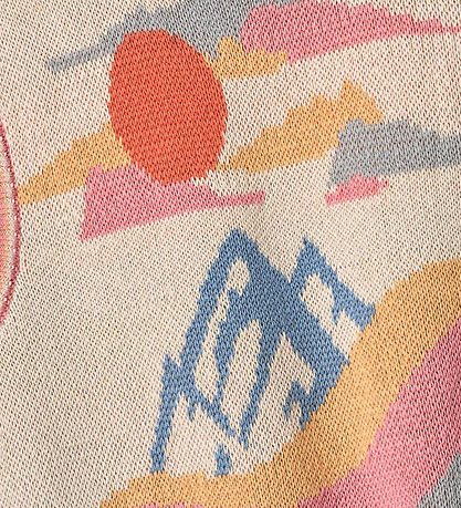 Wheat Väst - Stickad - Maria - Beige/Multi