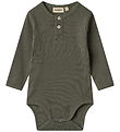 Wheat Bodysuit l/s - Rib - Benny - Winter Forest Wheat Bodysuit l/s - Rib - Benny - Winter Forest