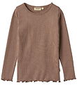 Wheat Blouse - Rib - Ida - Toffee Brown Wheat Blouse - Rib - Ida - Toffee Brown