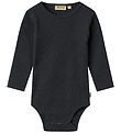 Wheat Bodysuit l/s - Rib - Berti - Navy Wheat Bodysuit l/s - Rib - Berti - Navy
