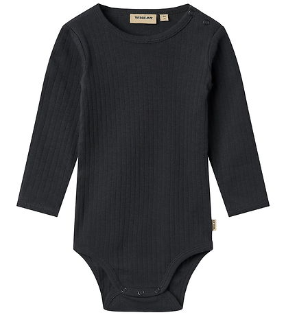 Wheat Bodysuit l/s - Rib - Berti - Navy Wheat Bodysuit l/s - Rib - Berti - Navy