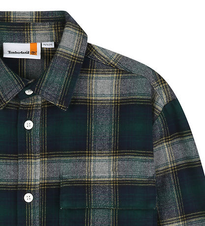 Timberland Shirt - Dark Green w. Checs Timberland Shirt - Dark Green w. Checs