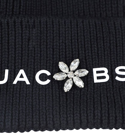 Little Marc Jacobs Beanie - Knitted - Black w. Rhinestone