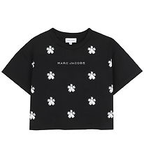 Little Marc Jacobs T-shirt - Cropped - Black w. Print Little Marc Jacobs T-shirt - Cropped - Black w. Print