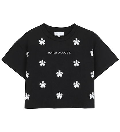 Little Marc Jacobs T-shirt - Cropped - Black w. Print