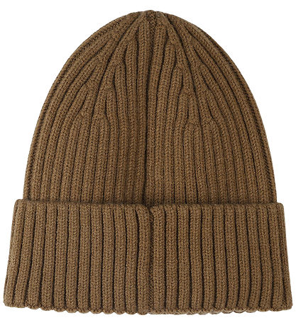 Timberland Beanie - Rib - Knitted - Khaki w. Logo
