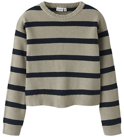 Blouse Name It - Tricoté - NkfvNilla - Fossile d'Islande/W. Mari Blouse Name It - Tricoté - NkfvNilla - Fossile d'Islande/W. Mari