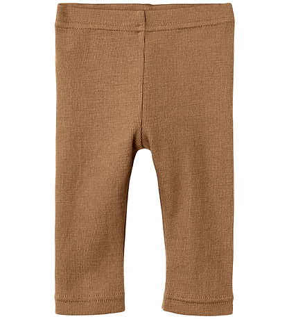 Lil' Atelier Leggings - Wool - Rib - NbnNoel - Tigers Eye