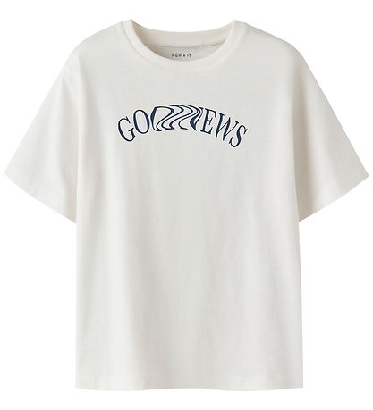 Name It T-shirt - NkmNevin - Cloud Dancer w. Print