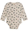 En Fant Bodysuit l/s - Rib - French Oak - AOP