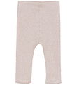 Fixoni Leggings - Violett Ice Melange m. Lochmuster