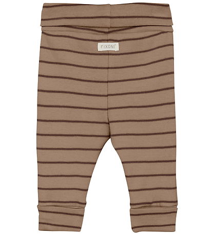 Fixoni Leggings - Mocha Meringue w. Stripes