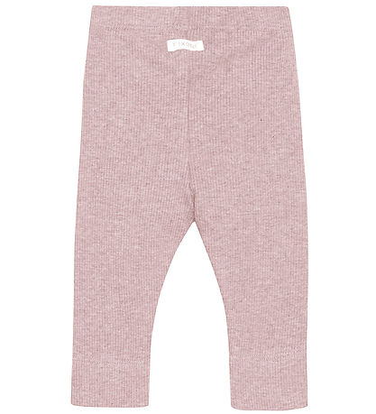 Fixoni Leggings - Rib - Pale Mauve Melange Fixoni Leggings - Rib - Pale Mauve Melange