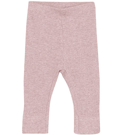 Fixoni Leggings - Rib - Pale Mauve Melange Fixoni Leggings - Rib - Pale Mauve Melange