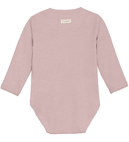 Fixoni Wrap Bodysuit l/s - Pale Mauve Melange