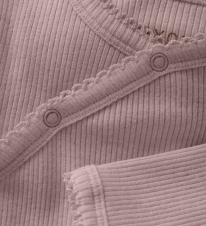 Fixoni Wrap Bodysuit l/s - Pale Mauve Melange
