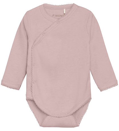 Fixoni Wrap Bodysuit l/s - Pale Mauve Melange